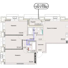 Квартира 86,3 м², 3-комнатная - изображение 2