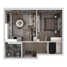 Квартира 43,8 м², 1-комнатная - изображение 3