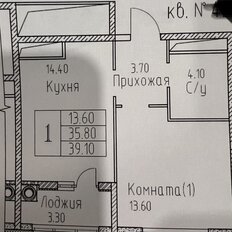 Квартира 40 м², 1-комнатная - изображение 2