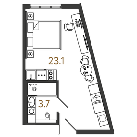 26,6 м², квартира-студия 10 790 000 ₽ - изображение 123