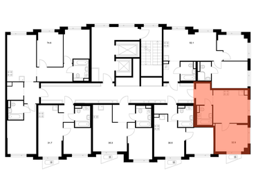 Квартира 32,9 м², 1-комнатная - изображение 2