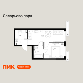 Квартира 36,5 м², 1-комнатная - изображение 1
