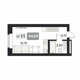 24 м², апартаменты-студия 5 400 000 ₽ - изображение 13