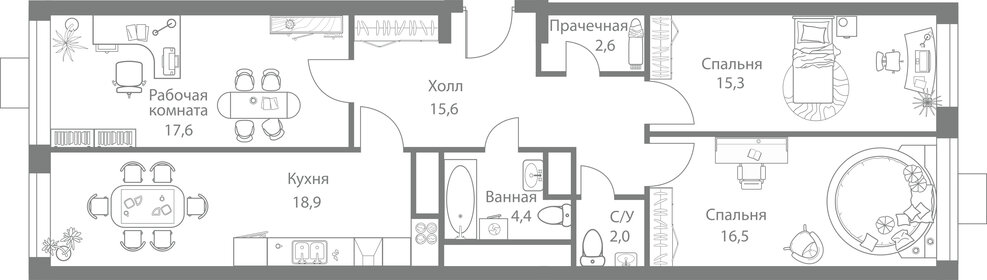 46 м², 2-комнатная квартира 26 000 ₽ в месяц - изображение 68