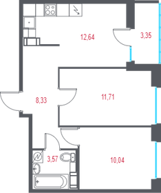 Квартира 48 м², 2-комнатная - изображение 1