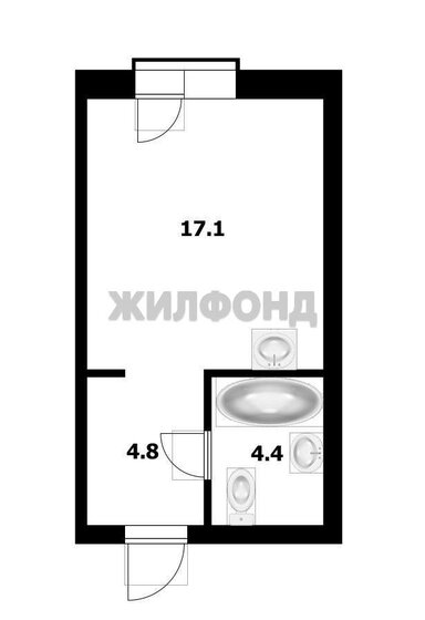 27,9 м², 1-комнатная квартира 2 700 000 ₽ - изображение 45