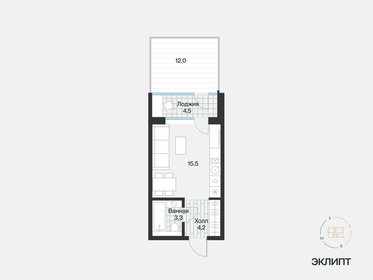 26,8 м², квартира-студия 4 920 000 ₽ - изображение 30