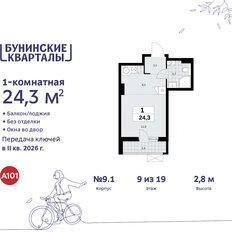 Квартира 24,3 м², студия - изображение 3