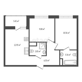 Квартира 46,7 м², 2-комнатная - изображение 1