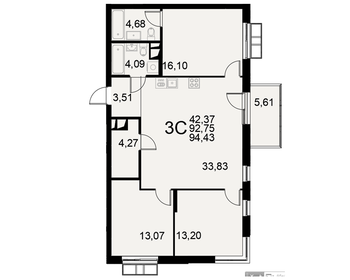 122,4 м², 3-комнатная квартира 18 360 000 ₽ - изображение 27