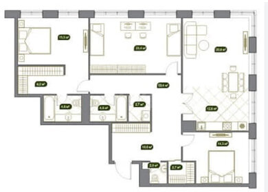 Квартира 137 м², 4-комнатная - изображение 1