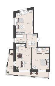 70 м², 3-комнатная квартира 12 600 000 ₽ - изображение 59