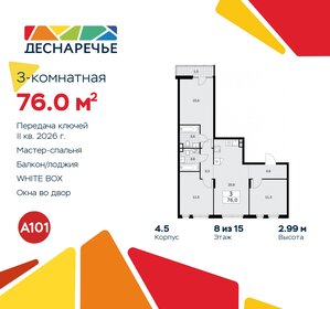 76 м², 3-комнатная квартира 15 506 280 ₽ - изображение 1