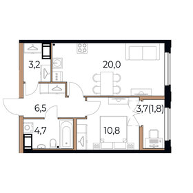 34,7 м², 1-комнатная квартира 2 700 000 ₽ - изображение 102