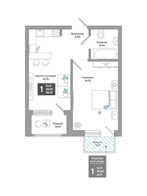 38,8 м², 1-комнатная квартира 6 945 142 ₽ - изображение 10