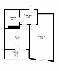 Квартира 37,1 м², 1-комнатная - изображение 1