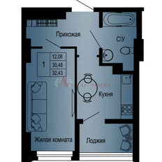 Квартира 32 м², 1-комнатная - изображение 4