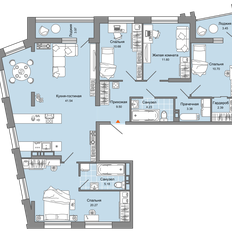 Квартира 123 м², 5-комнатная - изображение 2