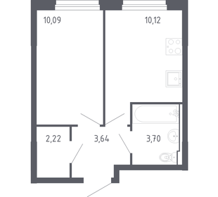 Квартира 29,1 м², 1-комнатная - изображение 1
