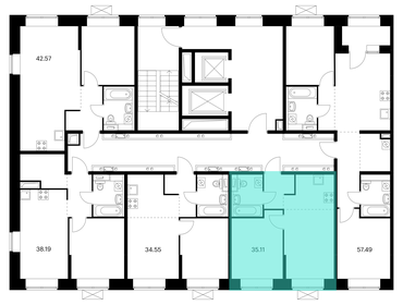32,9 м², 1-комнатная квартира 4 300 000 ₽ - изображение 88