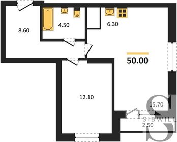 Квартира 50 м², 1-комнатная - изображение 1