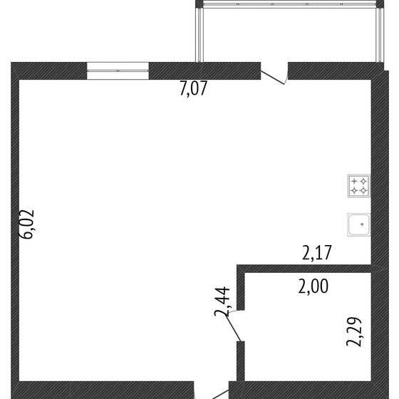 42,7 м², квартира-студия 5 330 000 ₽ - изображение 1