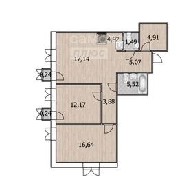 82,3 м², 3-комнатная квартира 22 643 500 ₽ - изображение 56