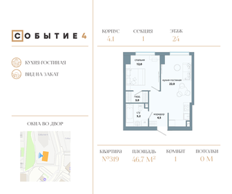 47,3 м², 1-комнатная квартира 24 089 890 ₽ - изображение 48