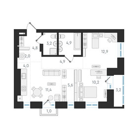 68,3 м², 3-комнатная квартира 23 550 000 ₽ - изображение 95