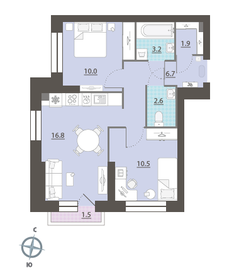 Квартира 52,2 м², 2-комнатная - изображение 1