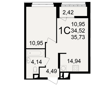 27 м², 1-комнатная квартира 3 300 000 ₽ - изображение 6