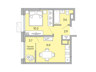 37 м², 2-комнатная квартира 2 100 000 ₽ - изображение 63