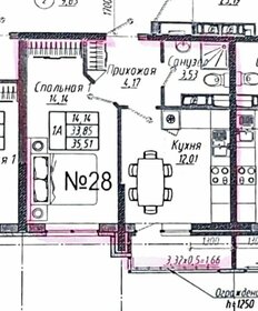 Квартира 35,5 м², 1-комнатная - изображение 1