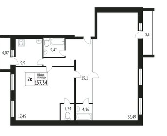 Квартира 162,3 м², 4-комнатная - изображение 3