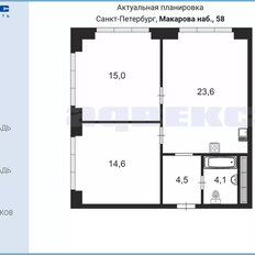 Квартира 61,8 м², 2-комнатные - изображение 2