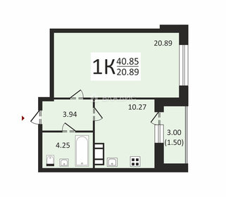 Квартира 40,9 м², 1-комнатная - изображение 2