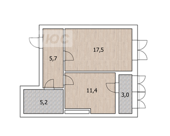 38,9 м², 1-комнатная квартира 7 550 000 ₽ - изображение 41