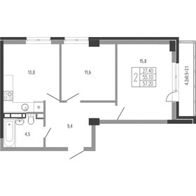 200 м², 5-комнатная квартира 12 000 000 ₽ - изображение 34