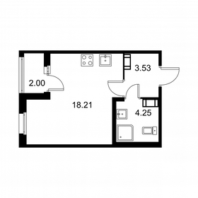 Квартира 27 м², студия - изображение 1