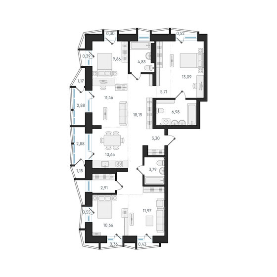 113,4 м², 5-комнатная квартира 25 350 000 ₽ - изображение 1