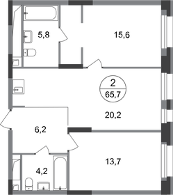 66,3 м², 2-комнатная квартира 14 200 000 ₽ - изображение 121