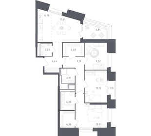 Квартира 89,8 м², 3-комнатные - изображение 1