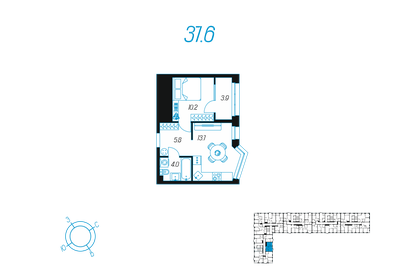 37,5 м², 1-комнатная квартира 6 478 000 ₽ - изображение 33