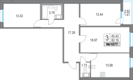 89 м², 3-комнатная квартира 22 882 020 ₽ - изображение 10