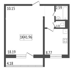 40,3 м², 1-комнатная квартира 3 300 000 ₽ - изображение 22