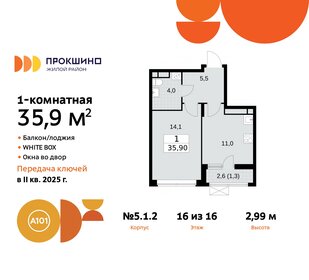 34 м², 1-комнатная квартира 14 381 753 ₽ - изображение 33