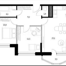 Квартира 60,3 м², 2-комнатная - изображение 2