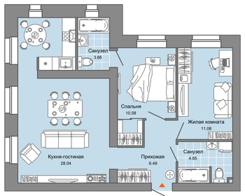 65 м², 3-комнатная квартира 7 286 268 ₽ - изображение 30