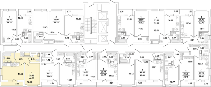 36,8 м², 1-комнатная квартира 11 341 883 ₽ - изображение 15