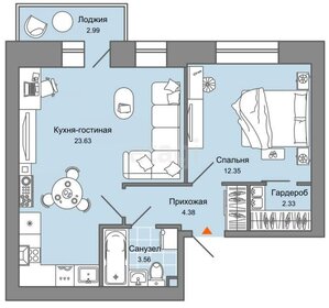 Квартира 49,2 м², 2-комнатная - изображение 1